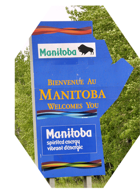 Welcome to Manitoba sign